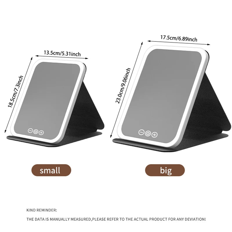 LED Portable Folding Makeup Mirror