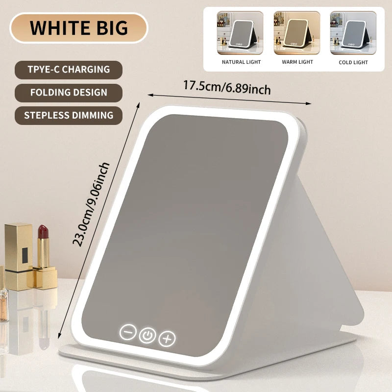 LED Portable Folding Makeup Mirror