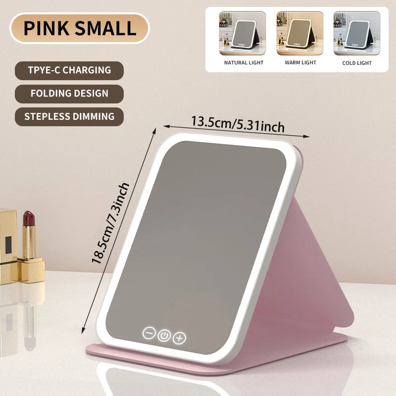 LED Portable Folding Makeup Mirror