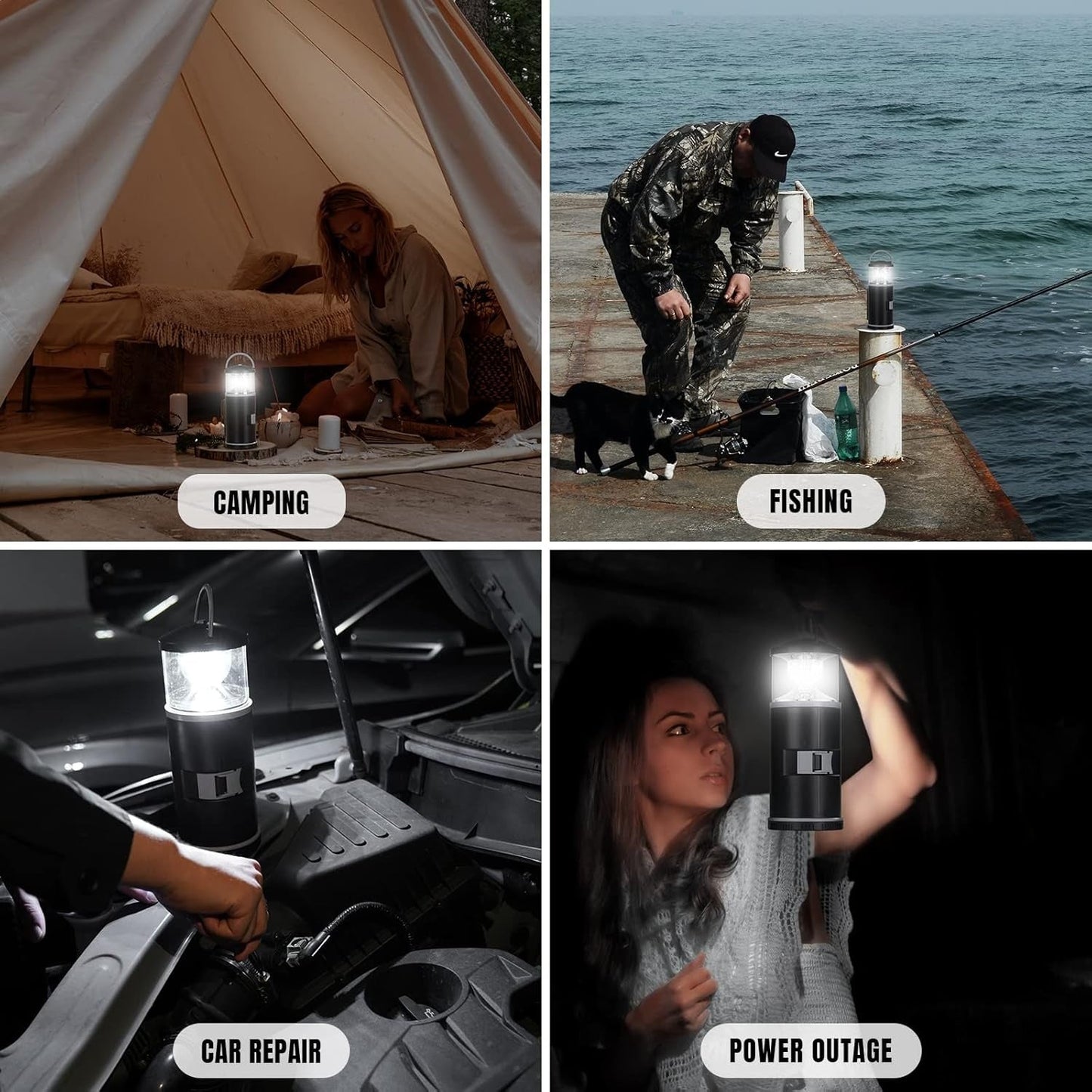 Portable LED Camping Lantern with Tool Kit