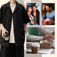 Men's Solid Color Loose Lapel Shirt