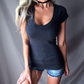 🎉2025 New Products Hot Sale✨Women's Summer Deep V Neck Slim Tops