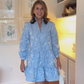 Women’s Elegant Floral Print V-Neck Dress