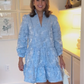 Women’s Elegant Floral Print V-Neck Dress