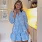 Women’s Elegant Floral Print V-Neck Dress