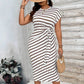 Women's Striped Tie Waist Dress