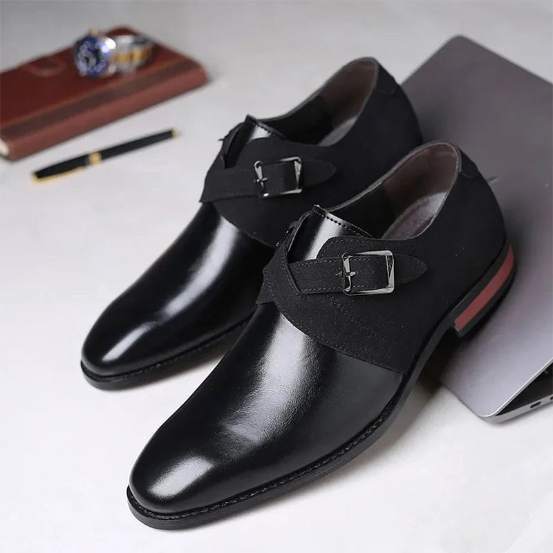 🎁 Hot Sale✈️ Free shipping✈️ 👞 Men's Fashion Color-Block Leather Shoes – Stylish, Bold & Timeless! ✨