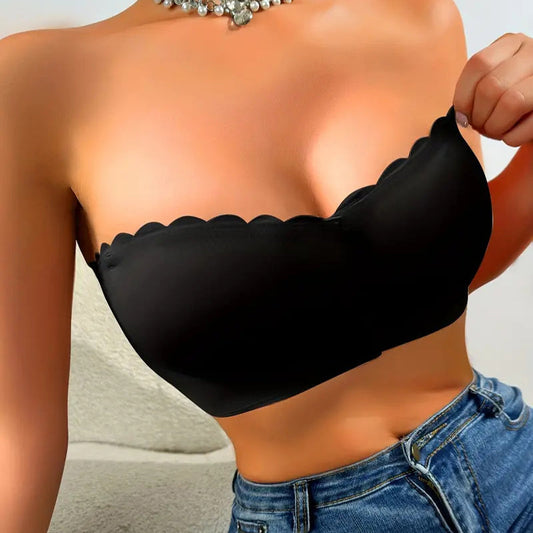 Seamless Front Closure Strapless Bandeau Bra – Comfort & Support All Day! 💖