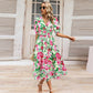 💖Last Day Sale 50% Off💖Women's V-neck Printed Casual Dress