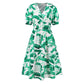 💖Last Day Sale 50% Off💖Women's V-neck Printed Casual Dress