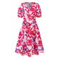 💖Last Day Sale 50% Off💖Women's V-neck Printed Casual Dress