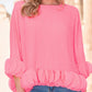 Women's Flowy Pleated Off-The-Shoulder Top