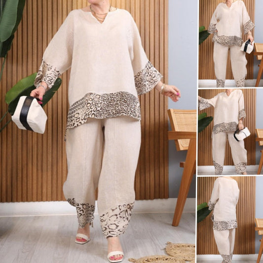 Women’s Color Block Casual Loose Two-Piece Set