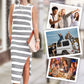 Striped Knit Midi Tank Dress