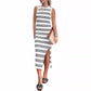 Striped Knit Midi Tank Dress