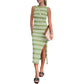Striped Knit Midi Tank Dress
