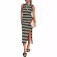 Striped Knit Midi Tank Dress