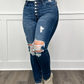 💥Hot Sales-49% OFF👖Women's High-Waisted Cutout Denim Jeans