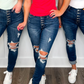 💥Hot Sales-49% OFF👖Women's High-Waisted Cutout Denim Jeans