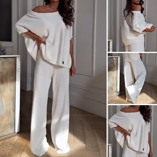 💥Limited Sale 49% OFF💕Women’s Casual One Shoulder Top & Pants Two-Piece Set