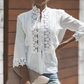 Women's White Lace Floral Patchwork Top