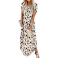 Women's Casual Loose Short Sleeve Pocket Split Maxi Dress