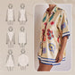 Women's Casual Lapel Short Sleeve & Shorts Pajama 2-PCS Set