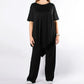 Women's Irregular Hem Top ＆ Loose Pants Set