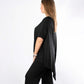 Women's Irregular Hem Top ＆ Loose Pants Set