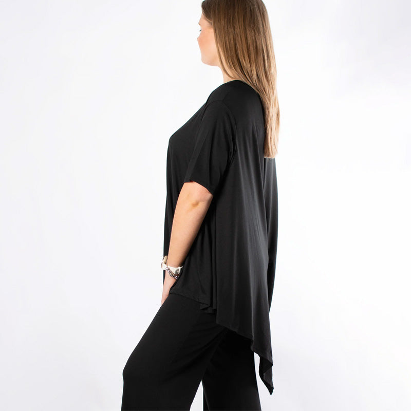 Women's Irregular Hem Top ＆ Loose Pants Set
