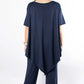 Women's Irregular Hem Top ＆ Loose Pants Set