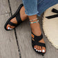 Wide Feet Comfortable Open Toe Flat Sandals