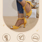 Women's Back Zipper Peep-Toe High Heel Sandals