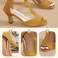 Women's Back Zipper Peep-Toe High Heel Sandals