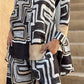 Women’s Trendy Geometric Print Top & Pants Two-Piece Set