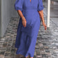 Solid Color Cotton And Linen Dress
