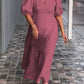 Solid Color Cotton And Linen Dress