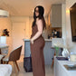 Solid Color Sleeveless Top & Drawstring Adjustable Pants 2-PCS Set