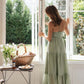 Women's Elegant Spaghetti Strap Sexy Deep V -Neck Dress