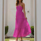 Women's Elegant Spaghetti Strap Sexy Deep V -Neck Dress