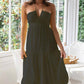 Women's Elegant Spaghetti Strap Sexy Deep V -Neck Dress