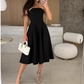 💃🔥Elegant Solid 😍Color Strapless Midi Dress
