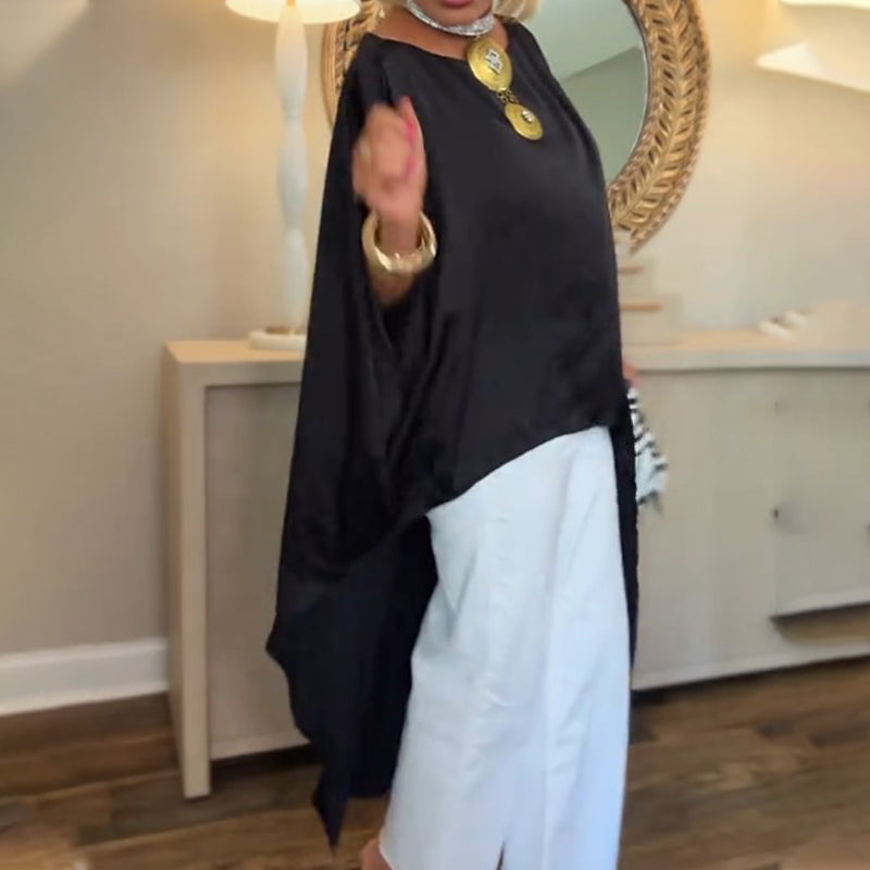 Women's Asymmetrical Off-Shoulder Loose Long Top