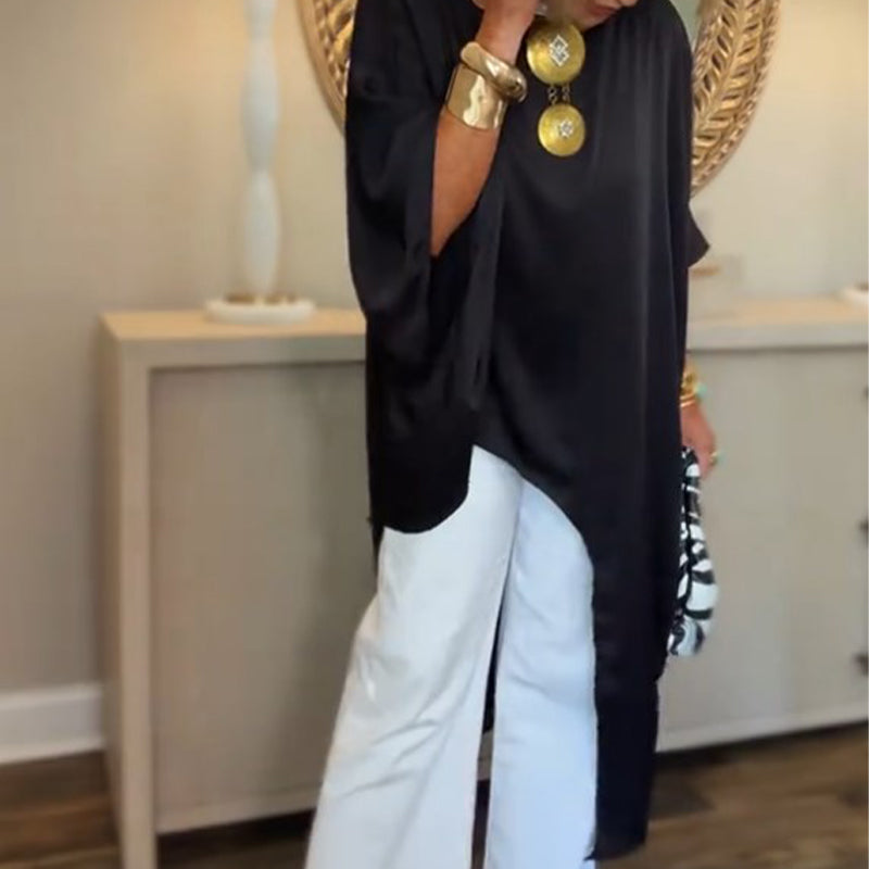 Women's Asymmetrical Off-Shoulder Loose Long Top
