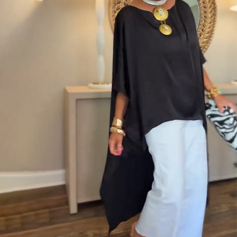 Women's Asymmetrical Off-Shoulder Loose Long Top