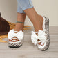 🏖️Sommerschlussverkauf 50% discount👡slip-on shoes with leopard print, bow and thick sole