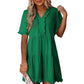 Women's Ruffle Trim V-Neck Tiered Dress