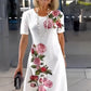 ⏳ Limited time 50% off! 💥Rose Bloom Short Sleeve Dress（The more you buy, the higher the discount）