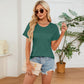 Women's Solid Color Round Neck Short Sleeve T-Shirt