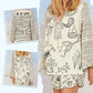 💕2025 HOT SALE 50% OFF💕 Satin Unique Letter Print Tassle Shirt and Elastic Waist Shorts Set